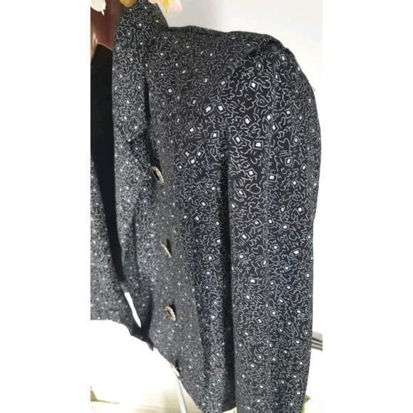 90's-Y2K 🖤Crop Big Shoulder Blazer Jacket - Picture 4 of 7